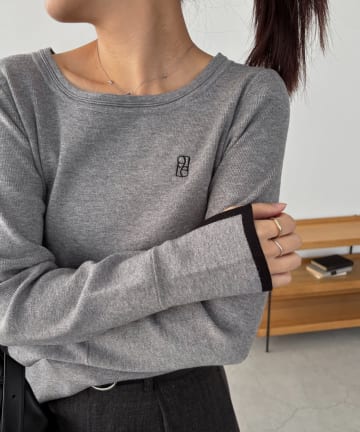 CAPRICIEUX LE'MAGE(カプリシュレマージュ) 1ポイントバイカラーニット