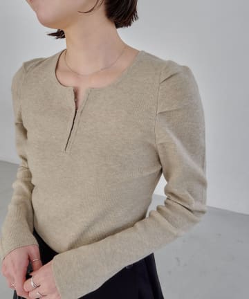 CAPRICIEUX LE'MAGE(カプリシュレマージュ) ホックヘンリーパフニット