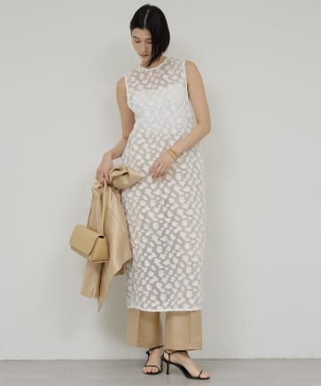 GALLARDAGALANTE(ガリャルダガランテ) ジャガードシアーワンピース