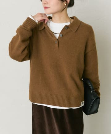 PUAL CE CIN(ピュアルセシン) 【25th】FOX混ニットポロ