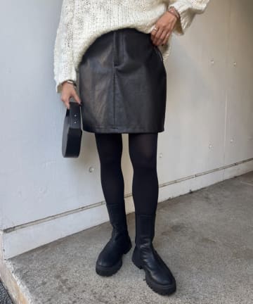 SHENERY(シーナリー) レザーミニスカート