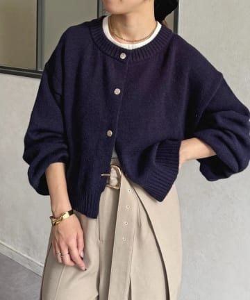 Thevon.(ゼヴォン) ニュアンスボタンショートカーディガン