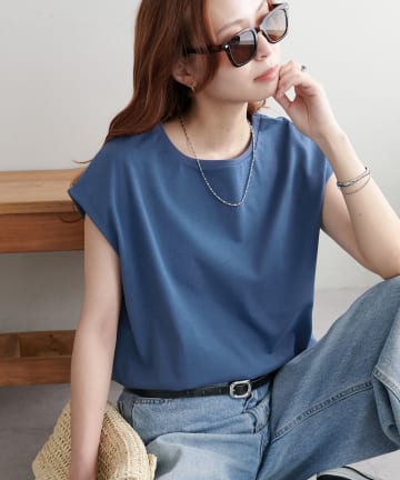 OUTLET(アウトレット) 【Discoat】フレンチスリーブTシャツ