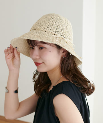 OUTLET(アウトレット) 【Discoat】細編みペーパーハット