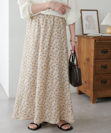 OUTLET(アウトレット) 【Discoat】花柄フレアスカート