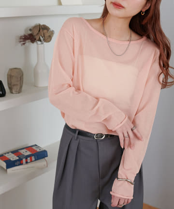 OUTLET(アウトレット) 【Discoat】シアーワンショルプルオーバー