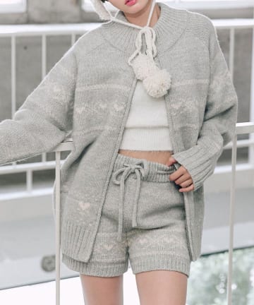 NICE CLAUP / OLIVE des OLIVE OUTLET(ナイスクラップ  / オリーブ デ オリーブ アウトレット) 【OLIVE des OLIVE】ニットショートパンツ