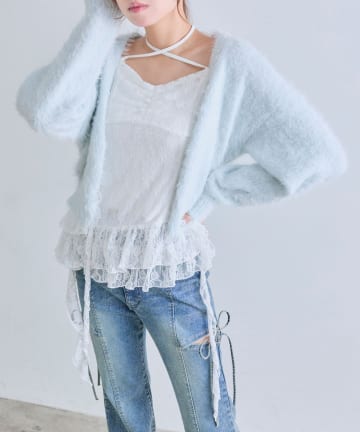 NICE CLAUP / OLIVE des OLIVE OUTLET(ナイスクラップ  / オリーブ デ オリーブ アウトレット) 【OLIVE des OLIVE】フリルチュニックキャミ