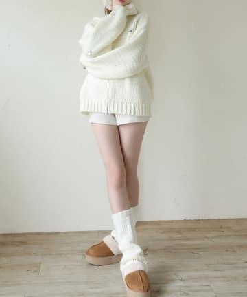 NICE CLAUP / OLIVE des OLIVE OUTLET(ナイスクラップ  / オリーブ デ オリーブ アウトレット) 【Seemi.】ローゲージレッグウオーマ