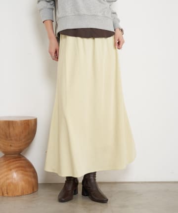 Jena　espace merveilleux(ジェナ　エスパスメルヴェイユ) 【ウエストゴム/楽チン】ワッシャーツイルロングスカート