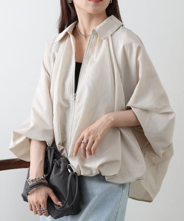 COLONY 2139(コロニー トゥーワンスリーナイン) 【WEB限定】裾バルーンナイロンブルゾン