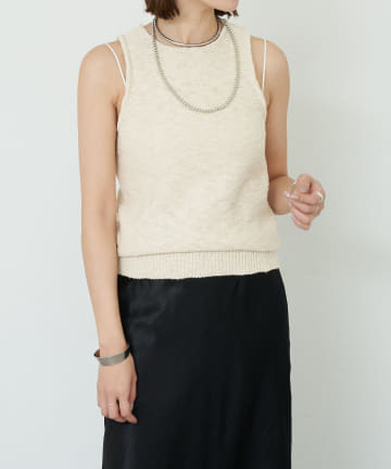OUTLET(アウトレット) 【SHENERY】綿スラブニットタンクトップ
