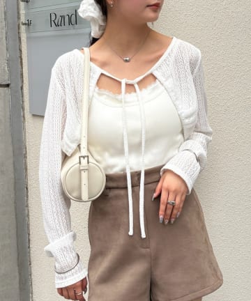 OUTLET(アウトレット) 【mystic】ギャザーリボンボレロ