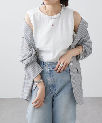 OUTLET(アウトレット) 【mystic】テレコスリーブレスT