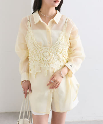 OUTLET(アウトレット) 【mystic】フラワーキャミ