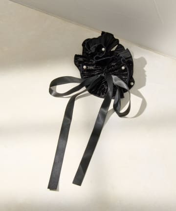 Lattice(ラティス) リボン付きベロアシュシュ