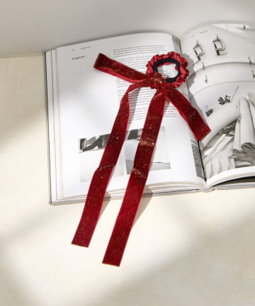 Lattice(ラティス) ラメベロアリボンヘアゴム