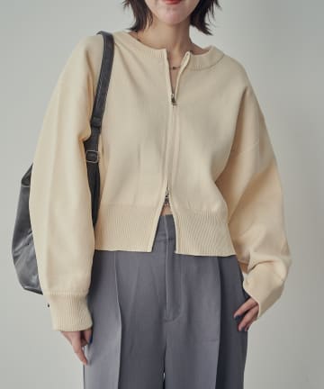 -goocy-(グーシー) アウトリンキングダブルZIPカーデ