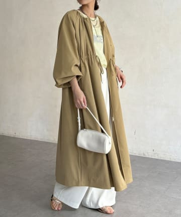 DOUDOU(ドゥドゥ) 【WEB限定】バルーンスリーブドロストコート