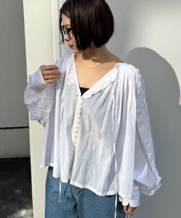 CIAOPANIC TYPY(チャオパニックティピー) 【willow】シアーフリルボリュームブラウス