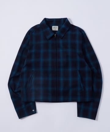 OUTLET(アウトレット) 【WHO'S WHO gallery】チェックジップブルゾン