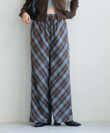 OUTLET(アウトレット) 【Kastane】ネルチェックイージーパンツ