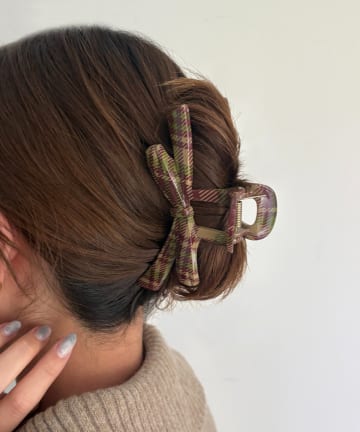 Lattice(ラティス) リボンチェッククリップ