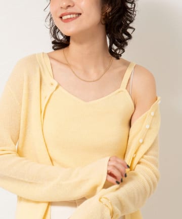 NOLLEY'S(ノーリーズ) 《手洗い可能》モヘヤ混片畦ビスチェ