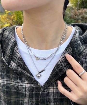 Lattice(ラティス) ハートチェーンネックレスセット(2P)