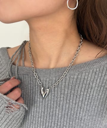 Lattice(ラティス) ハートチェーンネックレス