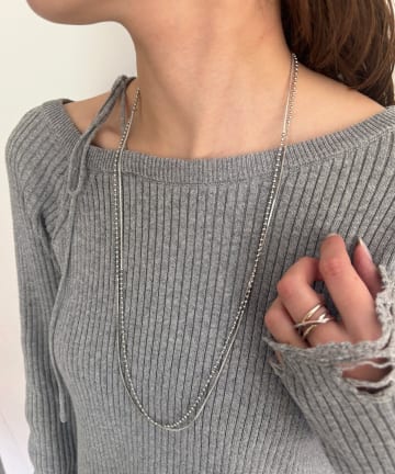 Lattice(ラティス) ロングチェーンネックレスセット(2P)