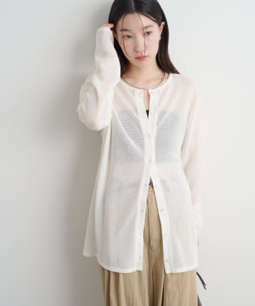 OUTLET(アウトレット) 【Omekashi】2WAYメッシュカーディガン