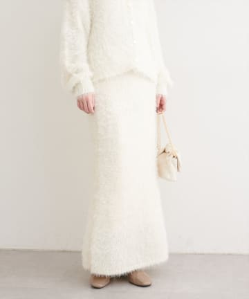 natural couture(ナチュラルクチュール) ラメフェザータイトスカート