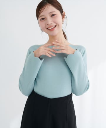 natural couture(ナチュラルクチュール) スカラップラメニット