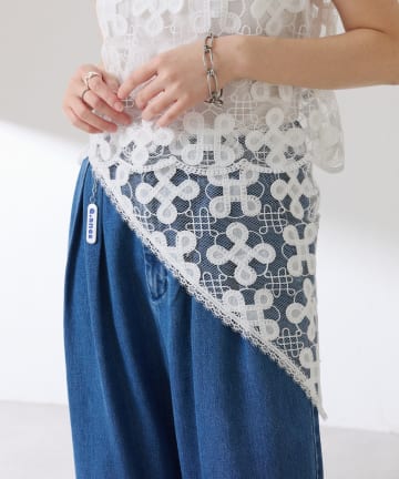 COLLAGE GALLARDAGALANTE(コラージュ ガリャルダガランテ) 【PAPILLONNER/パピヨネ】モチーフレースバブーシュカ