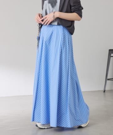 COLLAGE GALLARDAGALANTE(コラージュ ガリャルダガランテ) 【身体のラインを拾わない】パネルストライプスカート