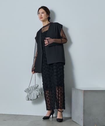 -goocy-(グーシー) 【オケージョン】ローズレースペンシルドレス