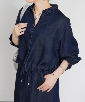 BEARDSLEY(ビアズリー) トロミデニムショートシャツ