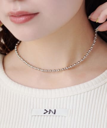 Kastane(カスタネ) 【fiw.】メタルビーズネックレス