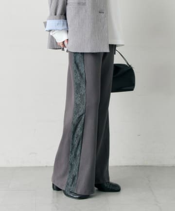 mystic(ミスティック) レースラインリブパンツ