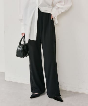 mystic(ミスティック) レースラインリブパンツ