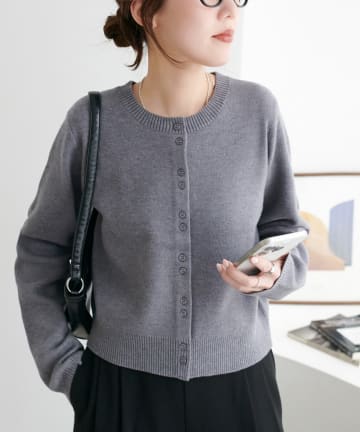 DISCOAT(ディスコート) やみつきクルーネックカーディガン