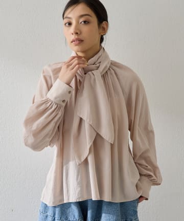 Whim Gazette(ウィム ガゼット) 製品染めボウブラウス