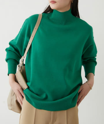 LOUNGEDRESS(ラウンジドレス) 【非ウール】【華奢見え効果抜群！】総針ハイネックニット