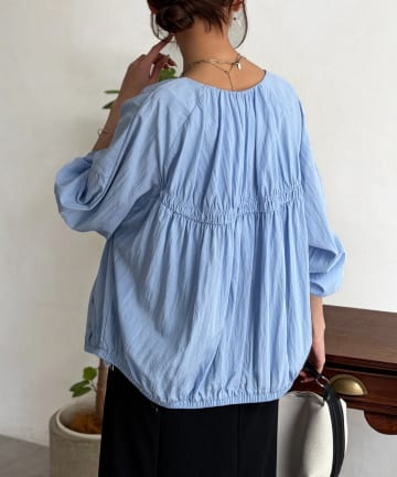 Chez toi(シェトワ) レーヨンナイロンギャザーブルゾン