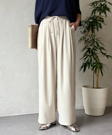 Chez toi(シェトワ) クレープイージーパンツ