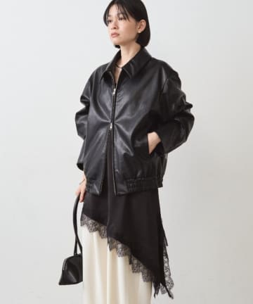 LOUNGEDRESS(ラウンジドレス) サテンレースアシメキャミ