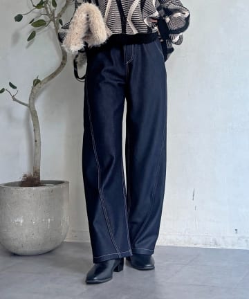 Croisiere(クロジエール) 裏起毛デニムパンツ