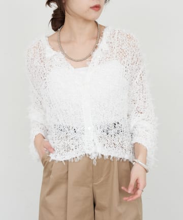 SHENERY(シーナリー) 【26SS予約】チュールヤーンネップカーディガン