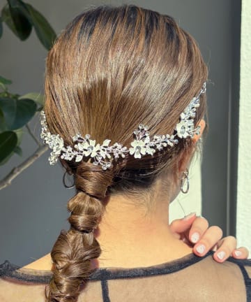 Lattice(ラティス) 【オケージョン】パールフラワーヘッドアクセ